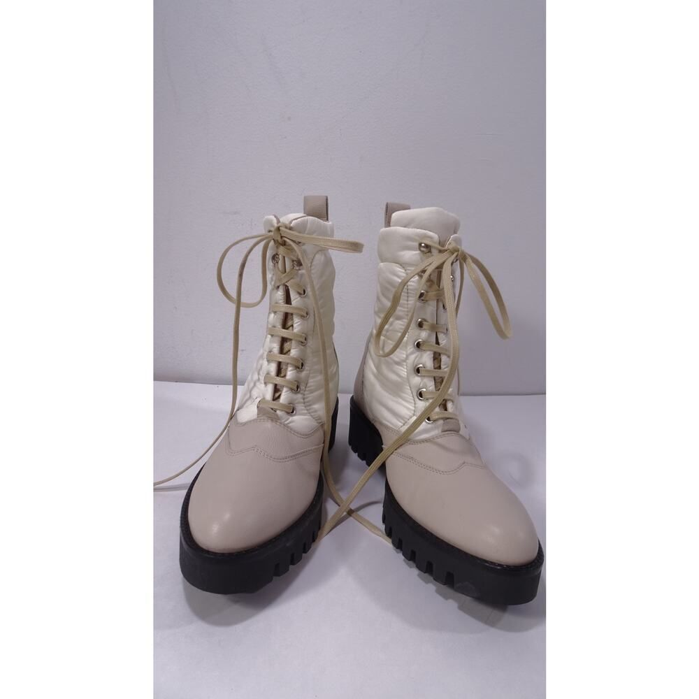 Theory Women's Laced Boot Nylon Ankle Boots Booties NWOB 498 Sz 37